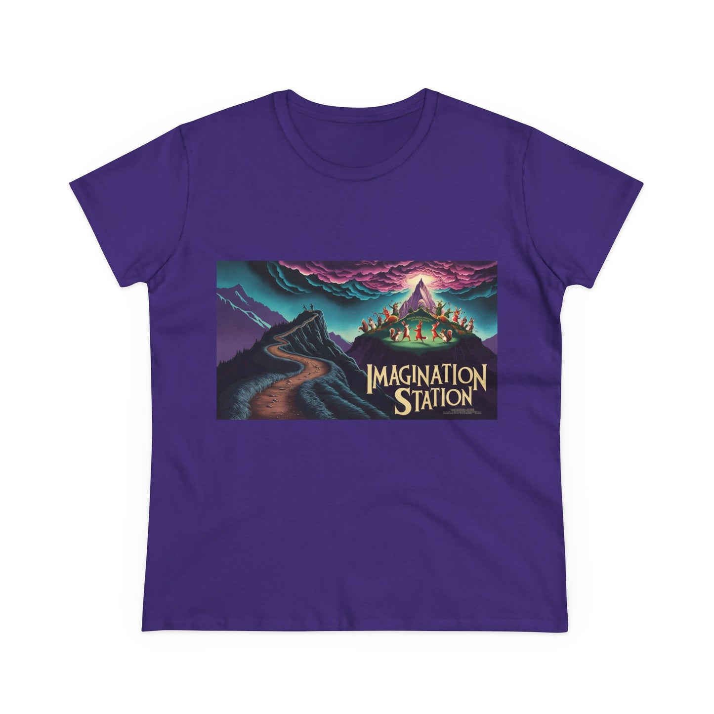 Imagination Station Graphic Tee for Women - Midweight Cotton T-Shirt