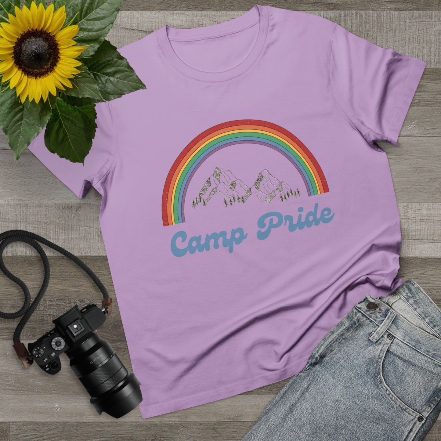 Fun Under The Rainbow Camp Pride Women’s Maple Tee