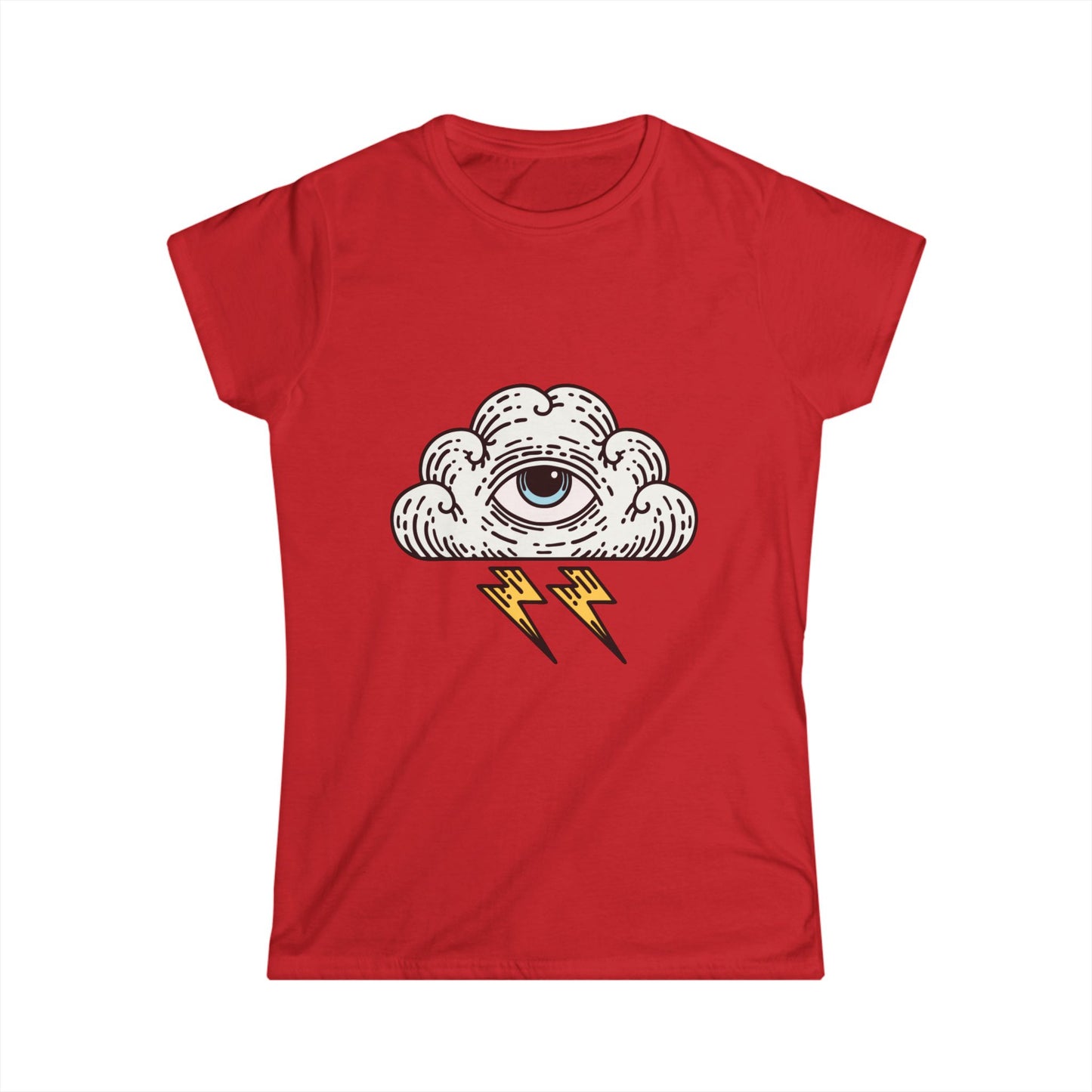 Mystical Eye Women's Softstyle Tee - Graphic T-Shirt, Casual Wear, Unique Gift, Inspirational Art, Weather Theme