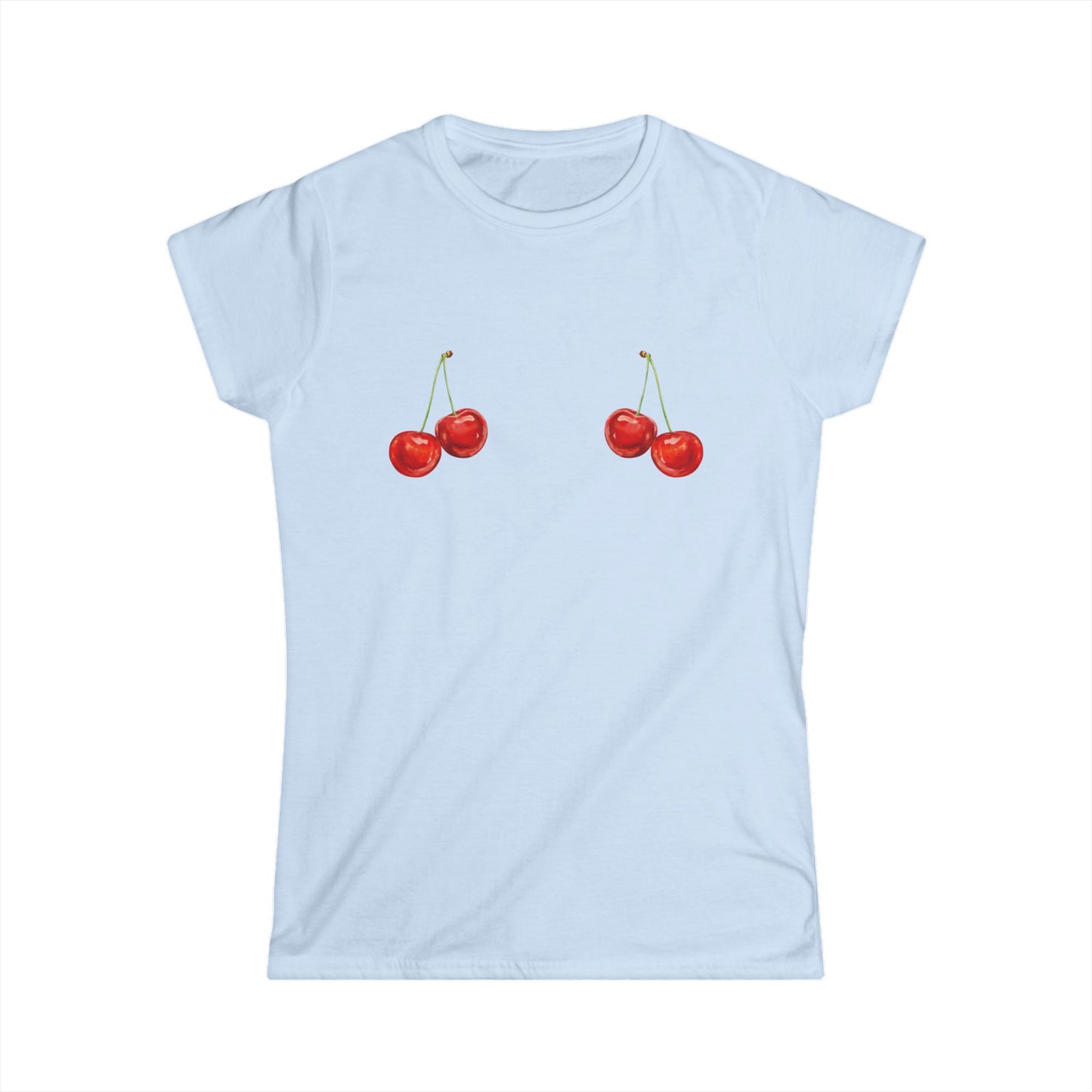 Women's Cherry Graphic Tee - Cute Summer Style