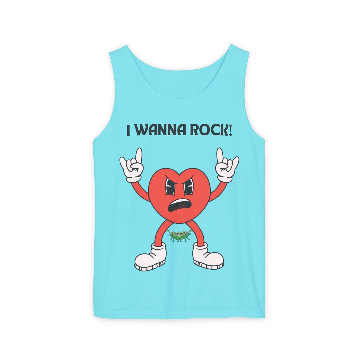 Rocking Heart Unisex Tank Top | Fun Summer Tee, Music Lover Gift, Festival Wear, Workout Top, Graphic Fashion