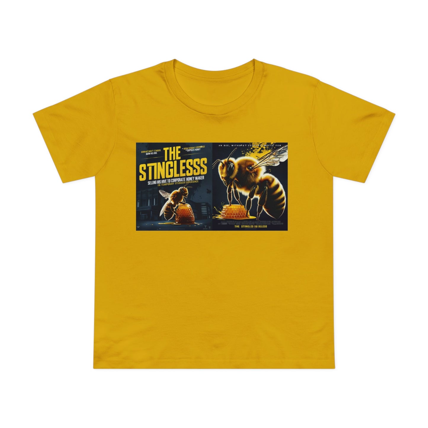 The Stingless Women’s Maple Tee – Fun Retro Design for Bee Lovers