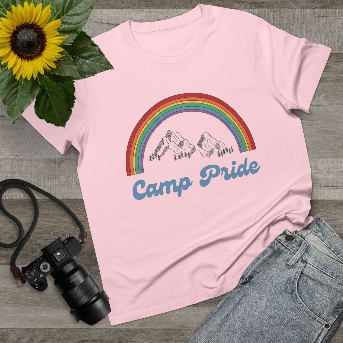 Fun Under The Rainbow Camp Pride Women’s Maple Tee