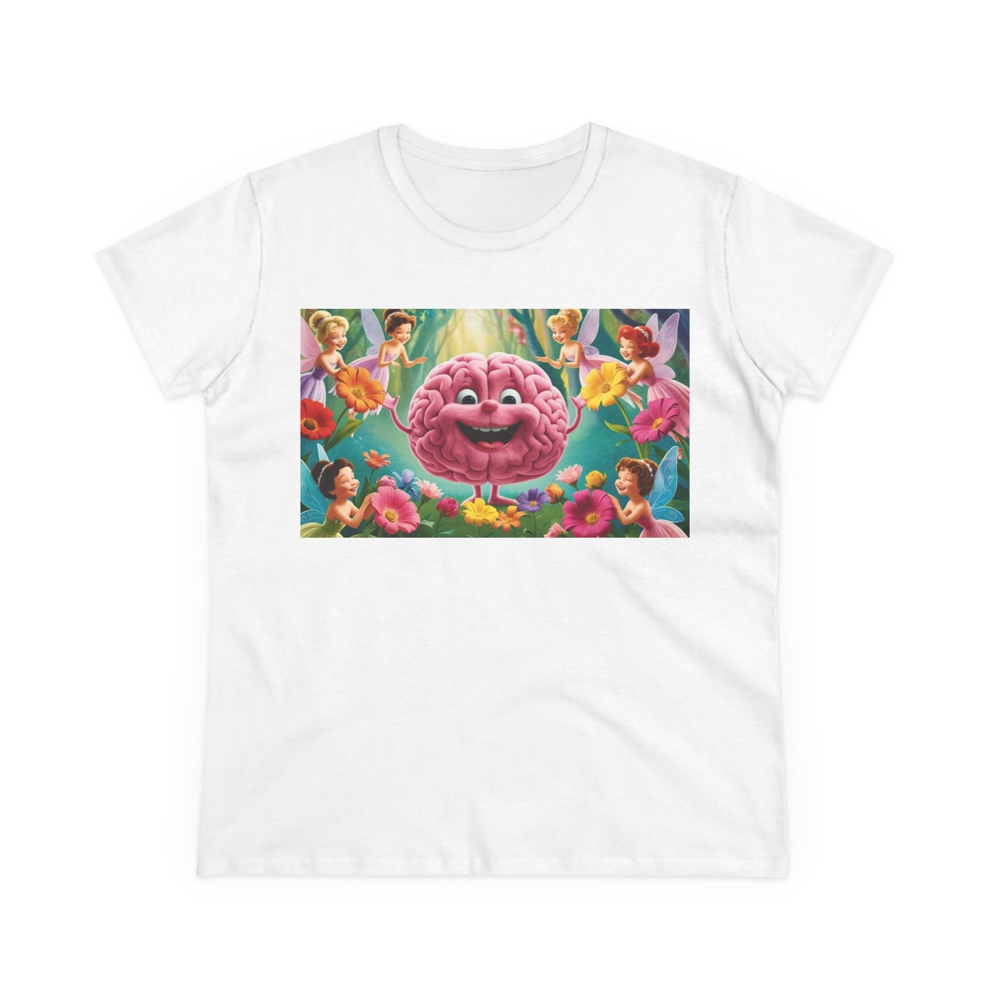 Cotton Tee with Happy Mind Design