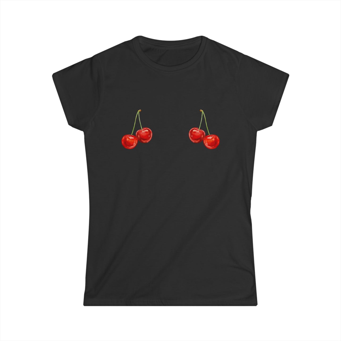 Women's Cherry Graphic Tee - Cute Summer Style