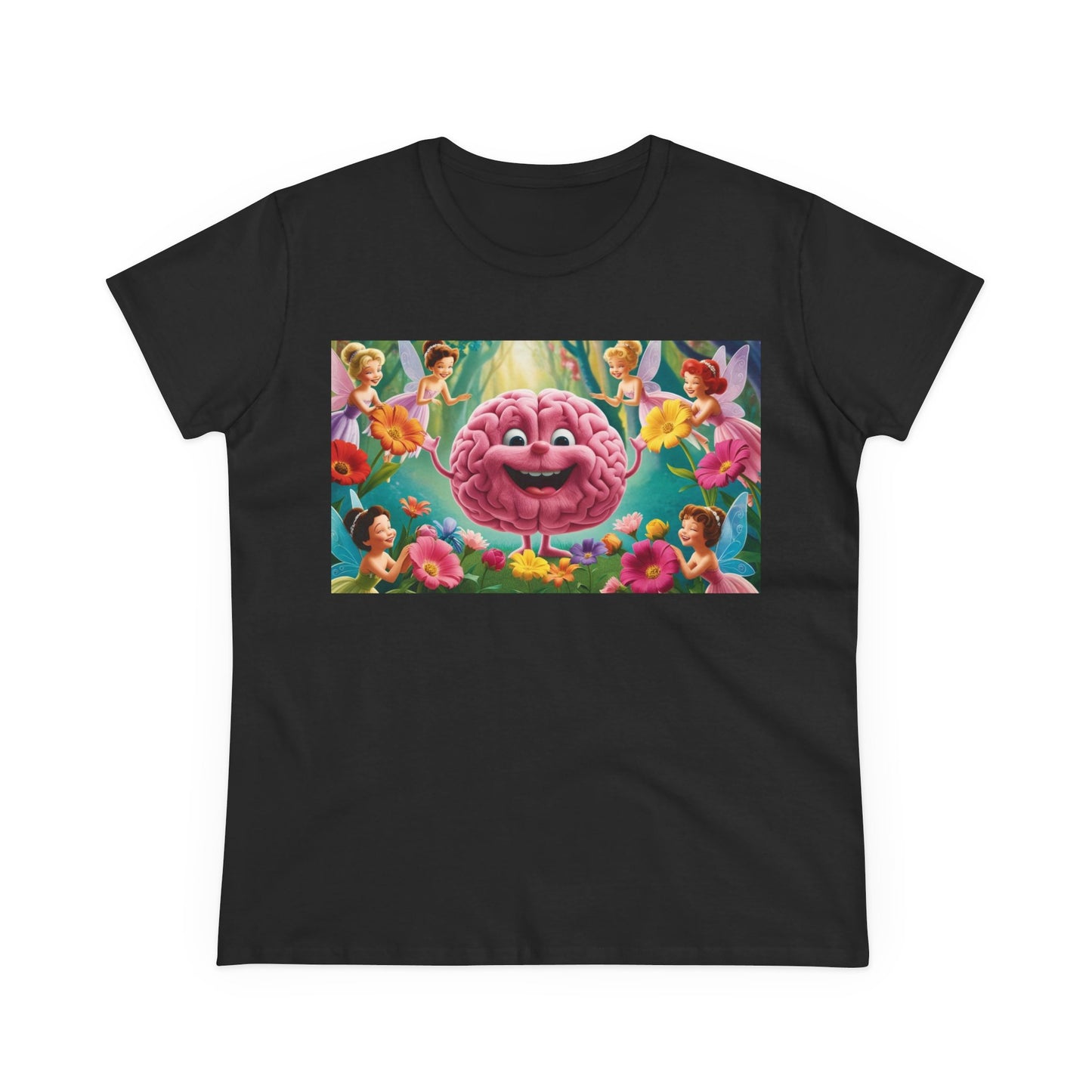Cotton Tee with Happy Mind Design