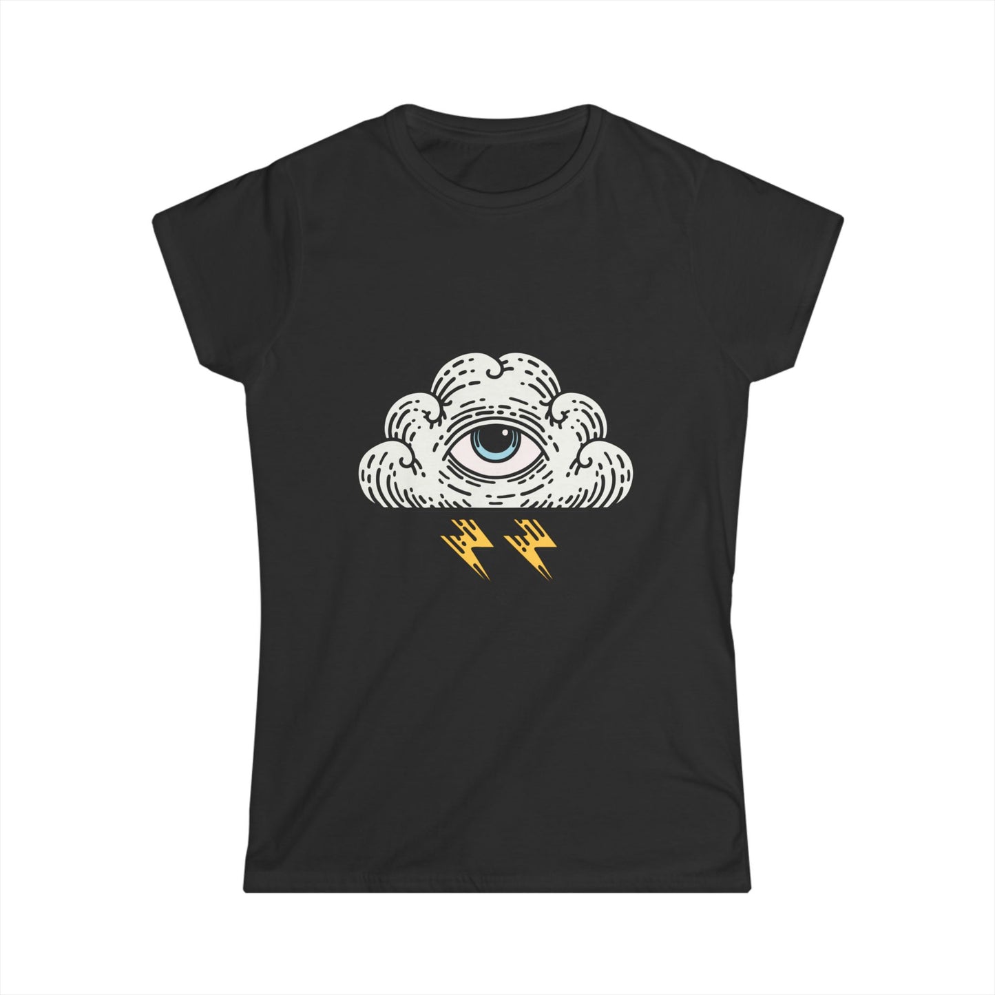 Mystical Eye Women's Softstyle Tee - Graphic T-Shirt, Casual Wear, Unique Gift, Inspirational Art, Weather Theme