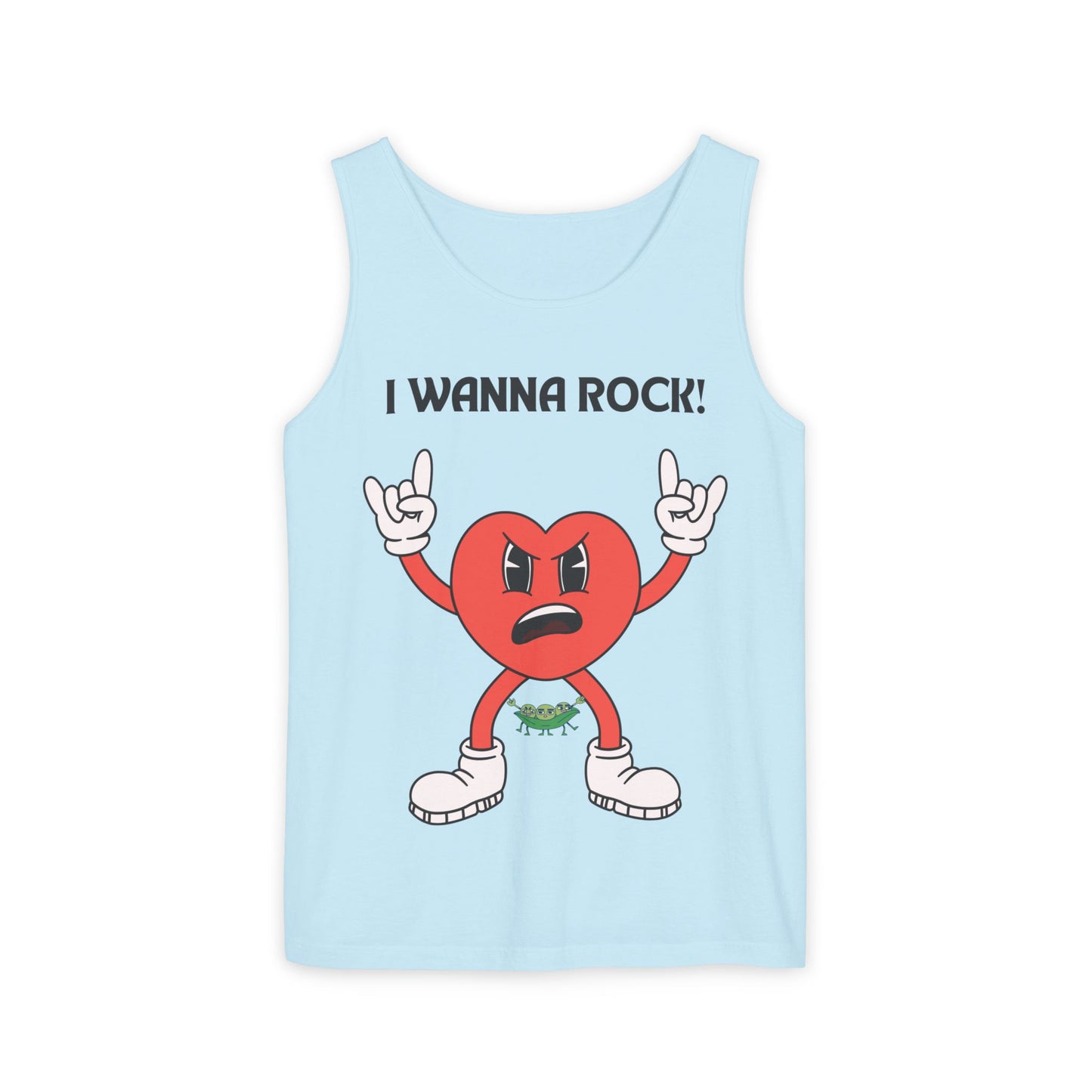 Rocking Heart Unisex Tank Top | Fun Summer Tee, Music Lover Gift, Festival Wear, Workout Top, Graphic Fashion