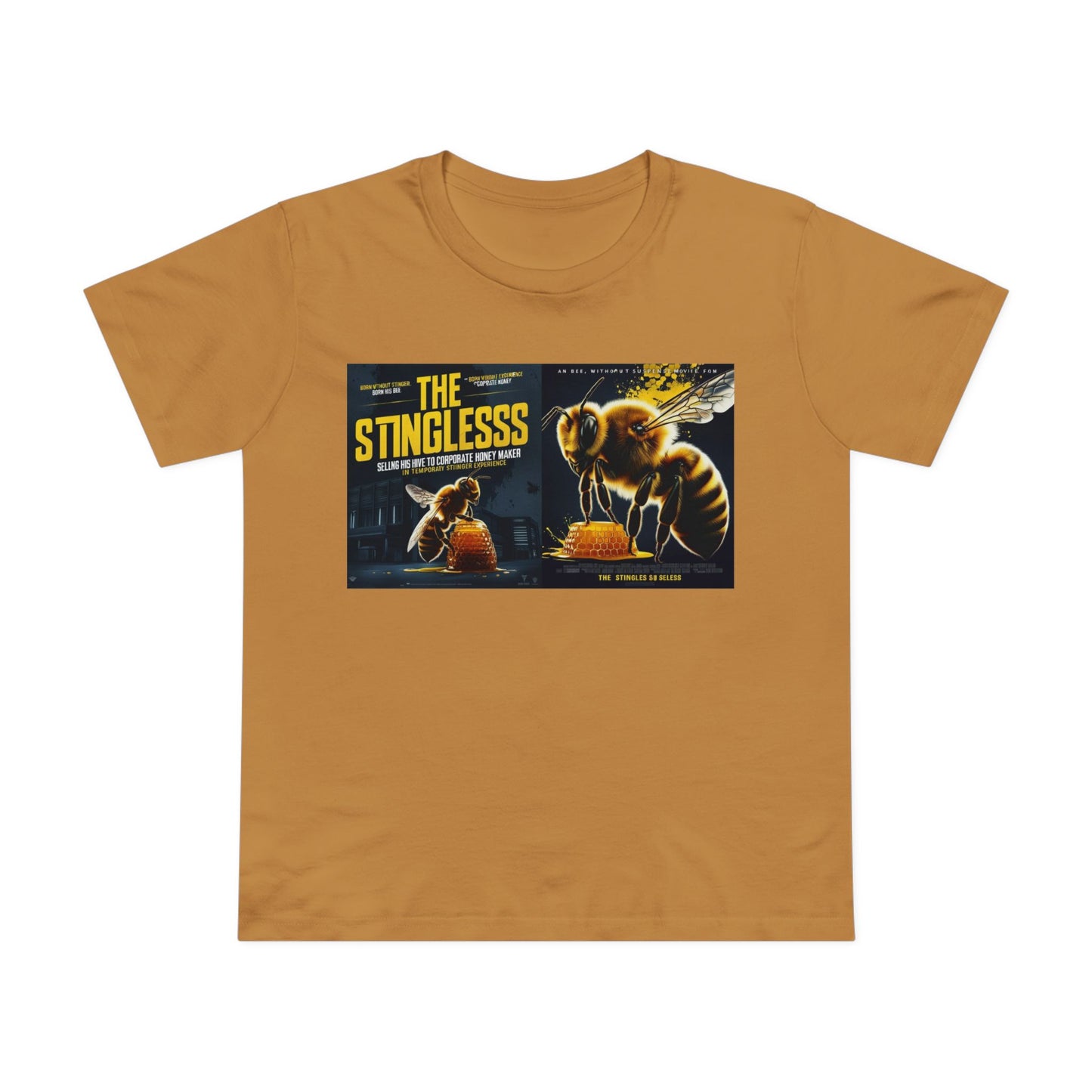 The Stingless Women’s Maple Tee – Fun Retro Design for Bee Lovers