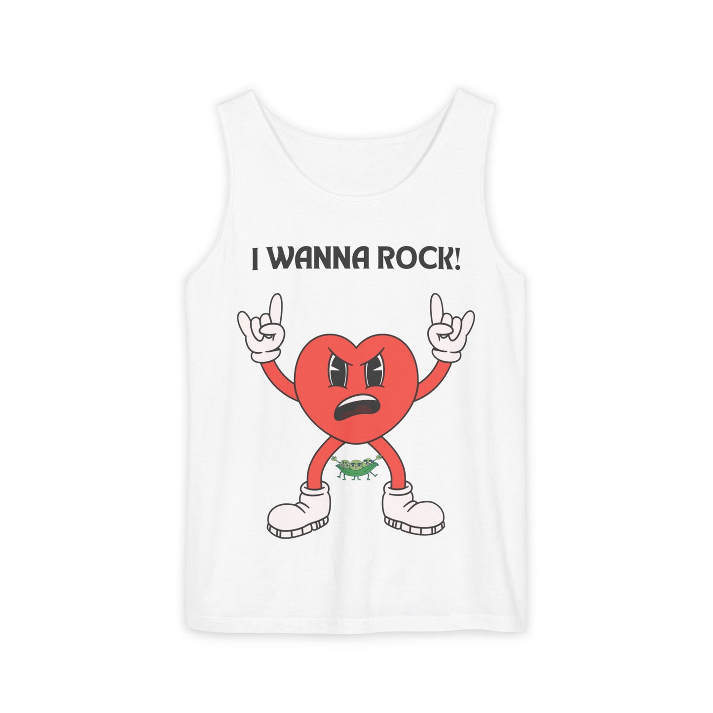 Rocking Heart Unisex Tank Top | Fun Summer Tee, Music Lover Gift, Festival Wear, Workout Top, Graphic Fashion