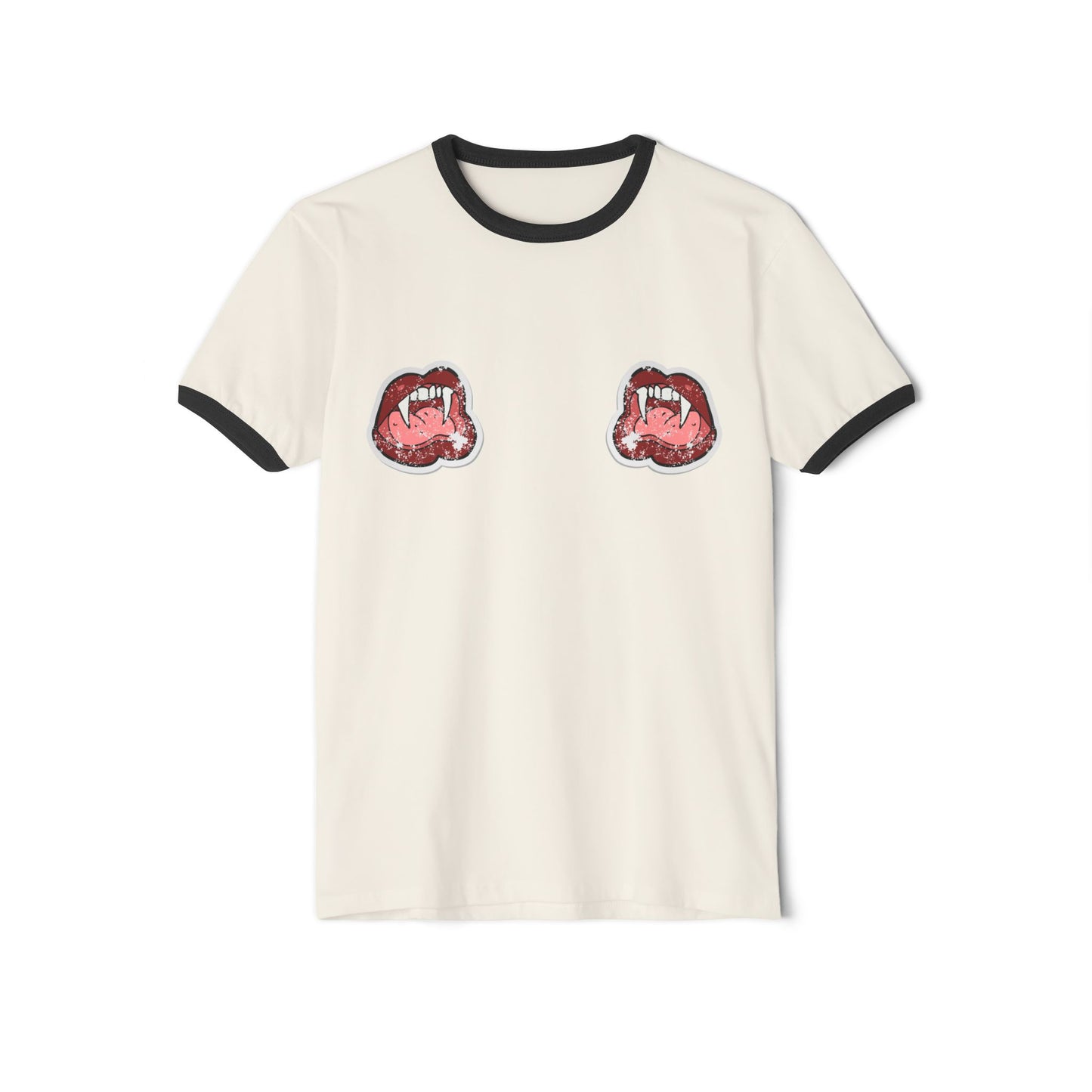 Sexy Lips Unisex Ringer Tee
