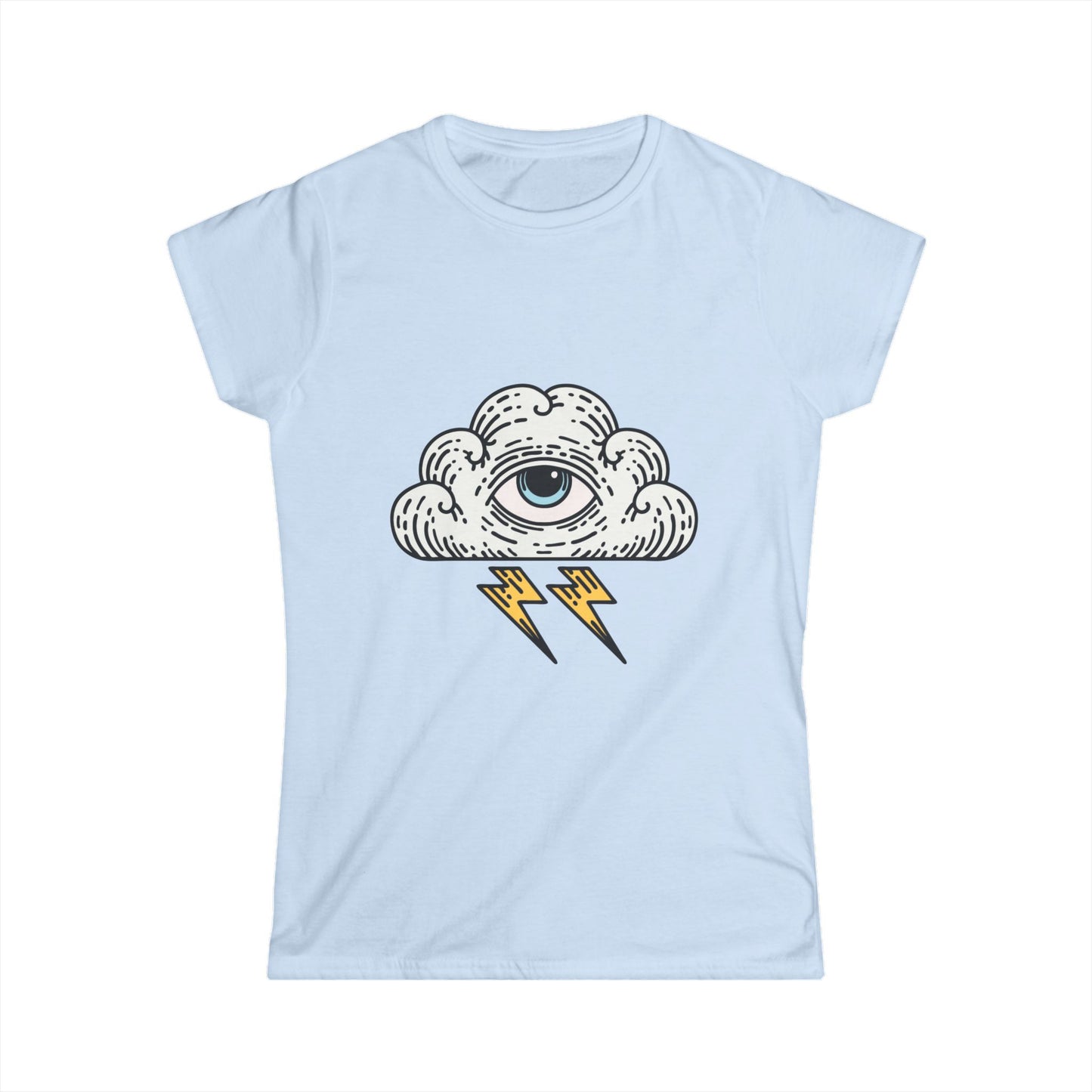 Mystical Eye Women's Softstyle Tee - Graphic T-Shirt, Casual Wear, Unique Gift, Inspirational Art, Weather Theme