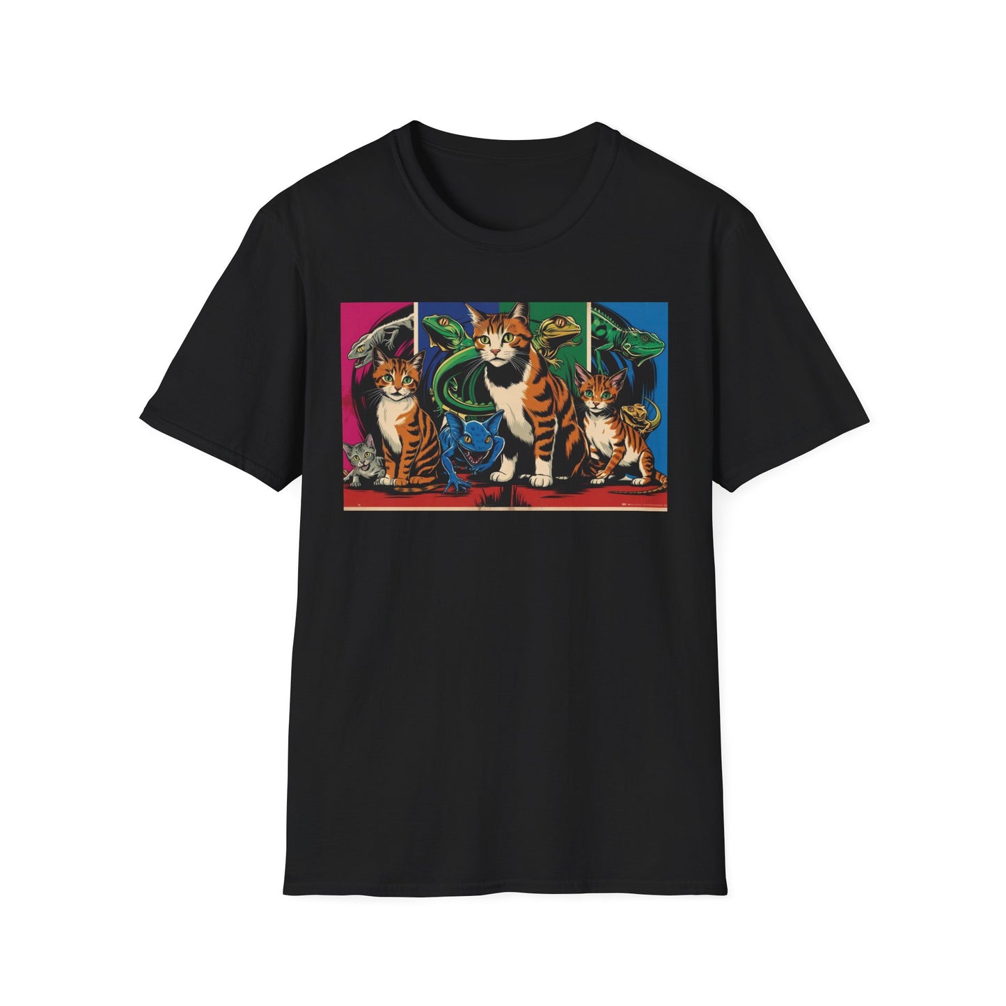 Playful Cat Graphic Unisex T-Shirt – Softstyle Tee for Animal Lovers