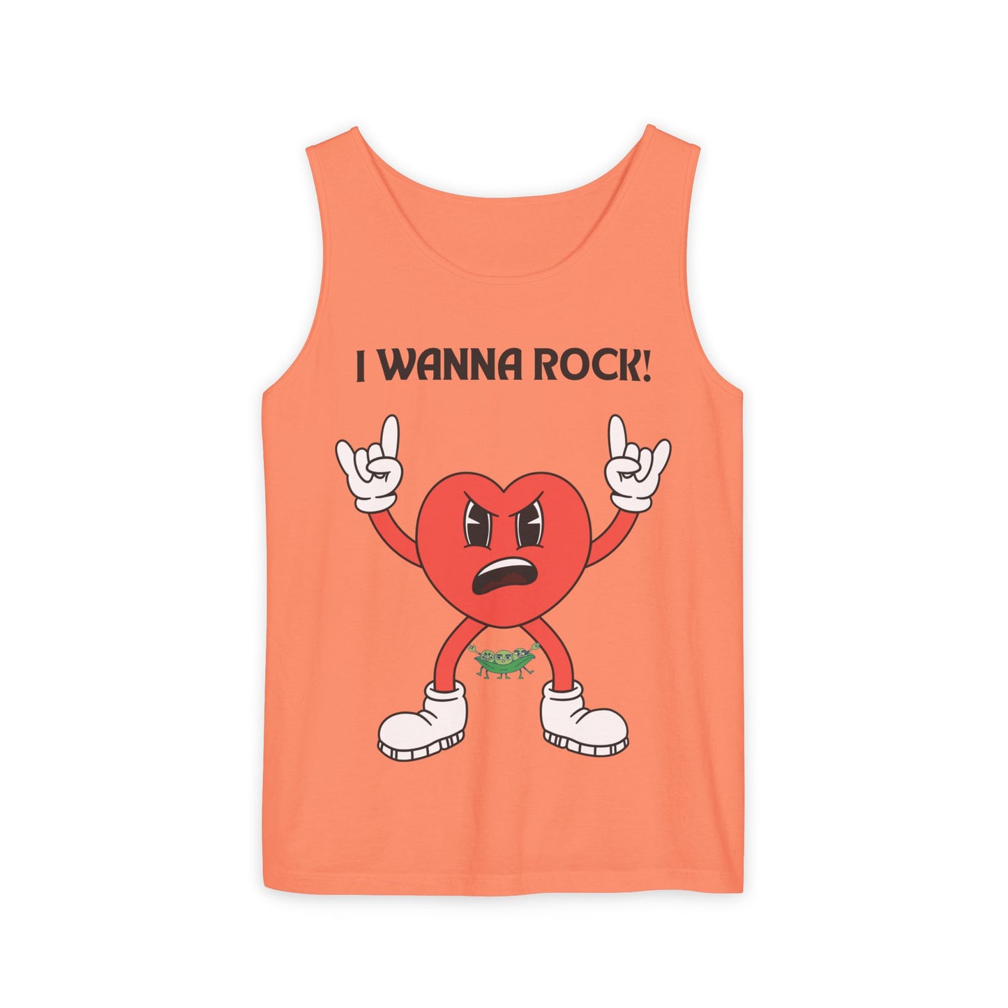 Rocking Heart Unisex Tank Top | Fun Summer Tee, Music Lover Gift, Festival Wear, Workout Top, Graphic Fashion