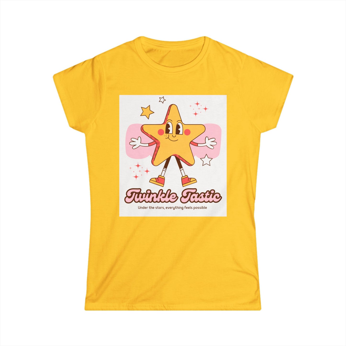 Twinkle Tastic Women's Softstyle Tee - Fun Star Graphic Tee for Everyday Wear