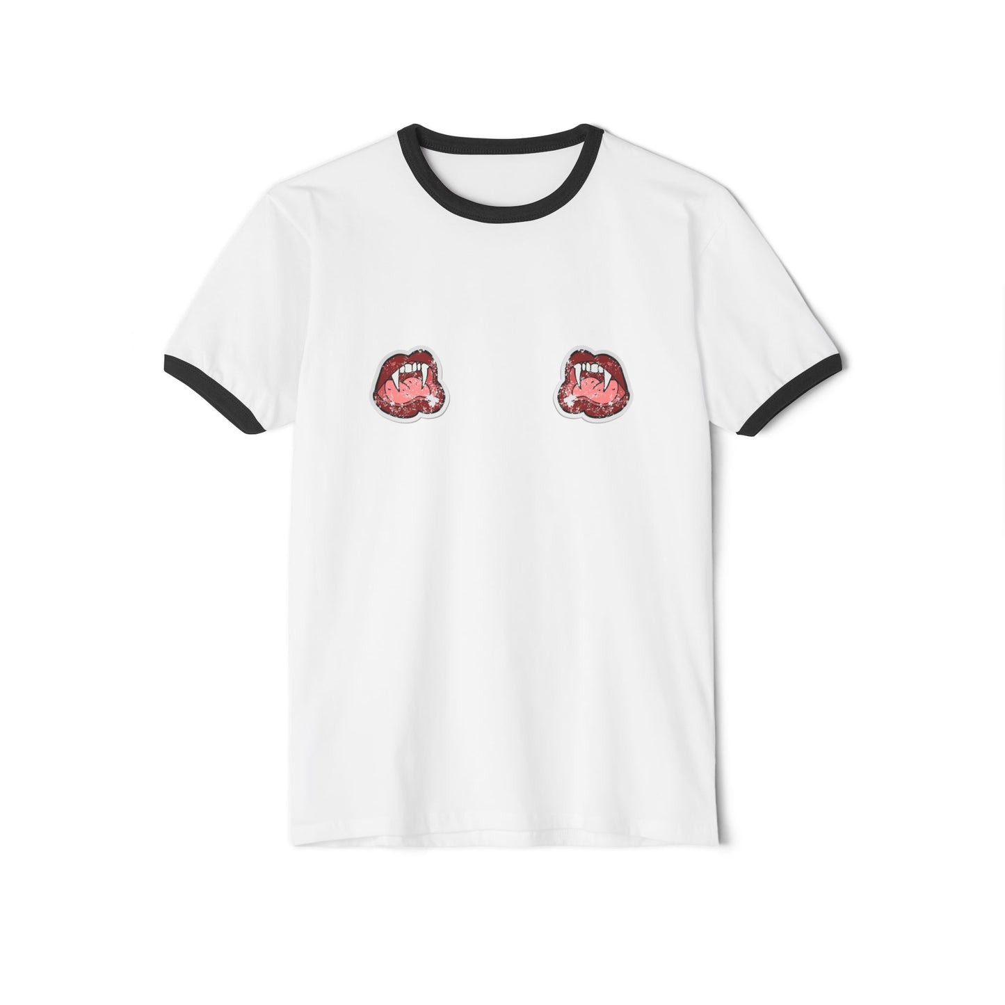 Sexy Lips Unisex Ringer Tee