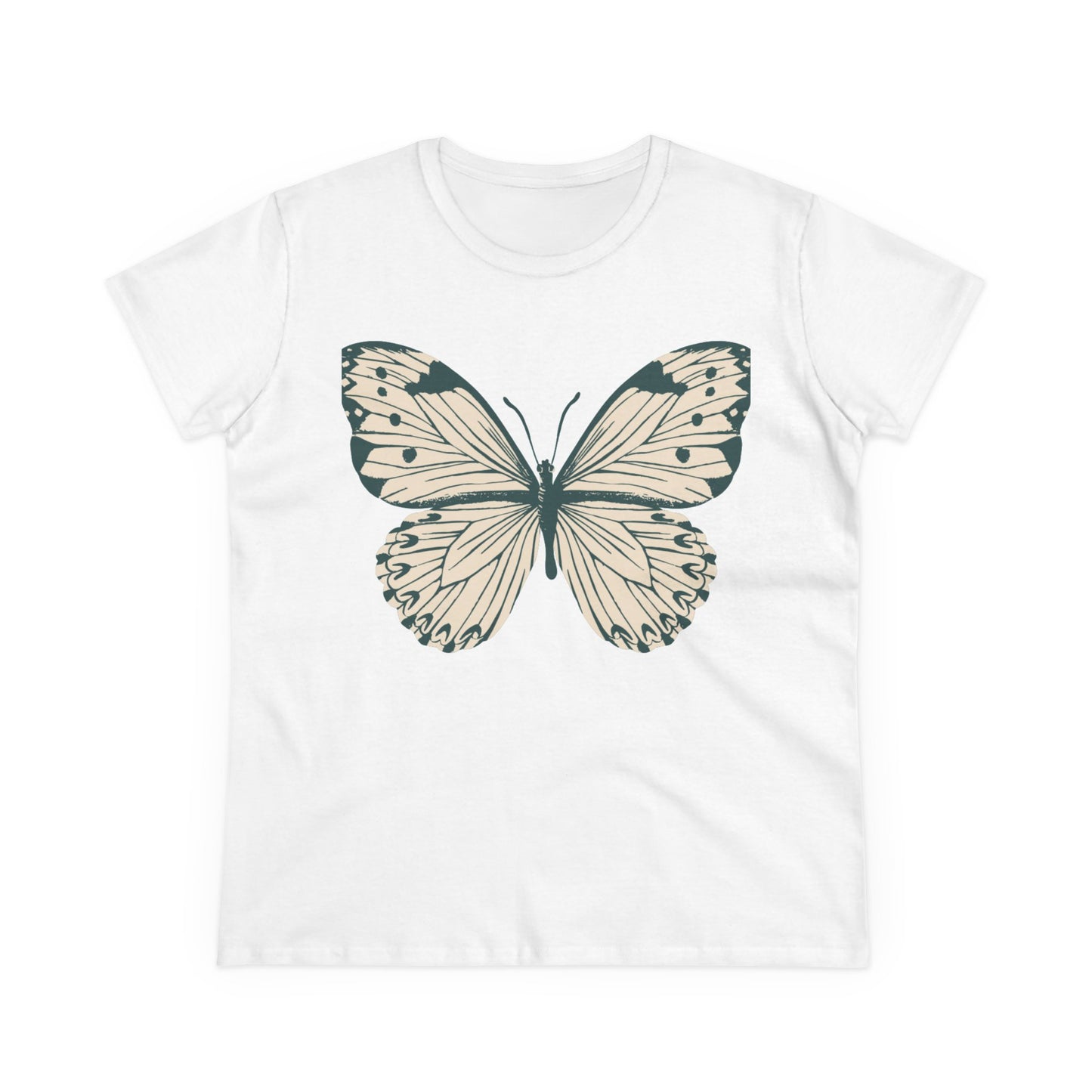 Women's Midweight Cotton Tee Butterfly