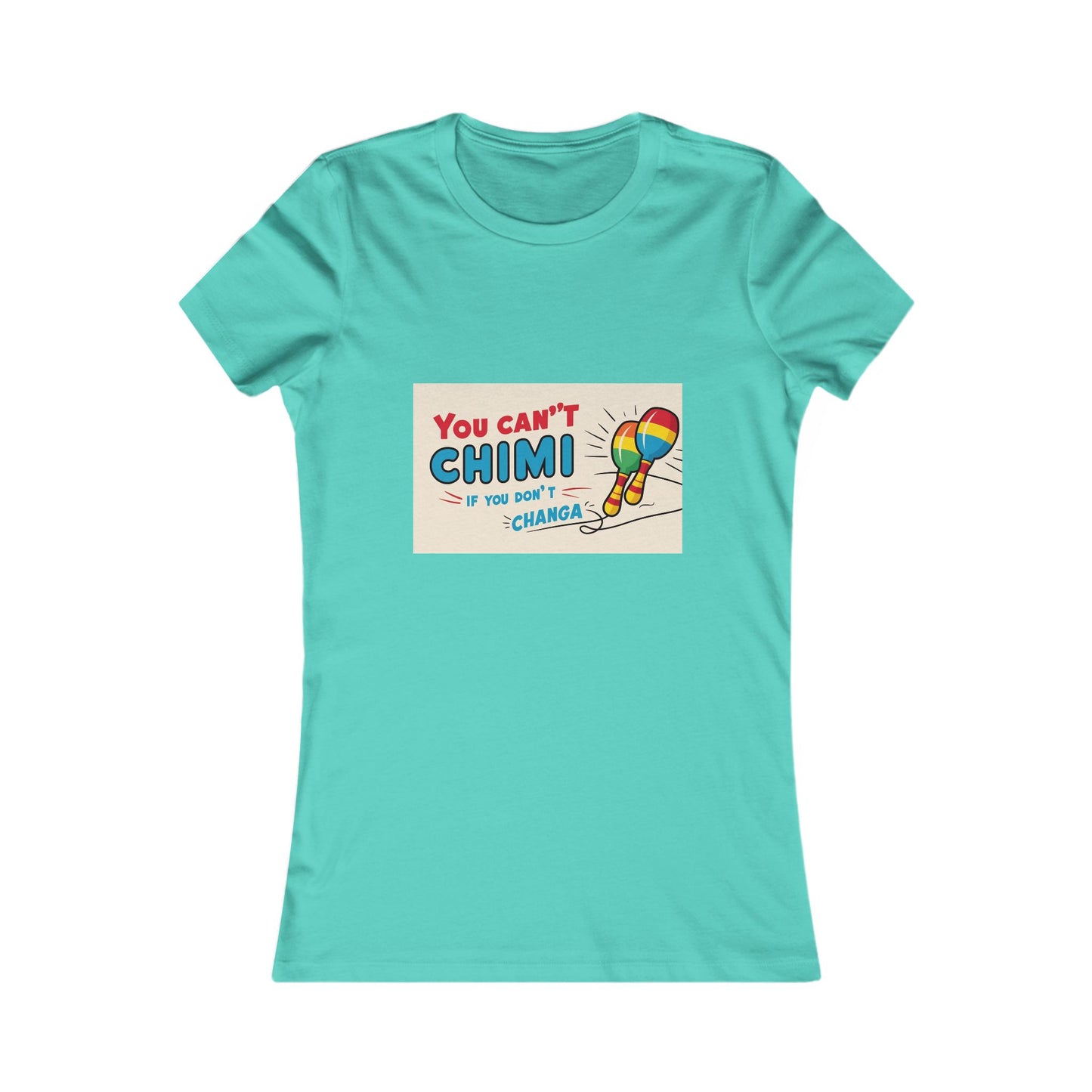 Playful Graphic Tee - 'You Can't Chimi If You Don't Changa'
