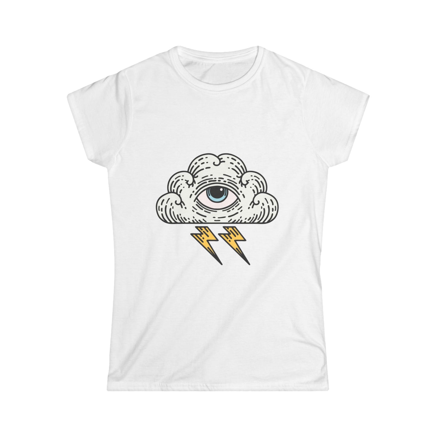 Mystical Eye Women's Softstyle Tee - Graphic T-Shirt, Casual Wear, Unique Gift, Inspirational Art, Weather Theme