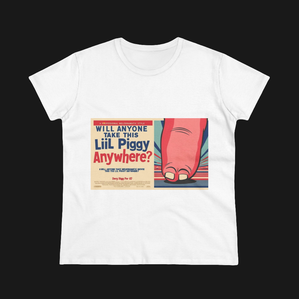 Women's Midweight Cotton Tee LiiL Piggy