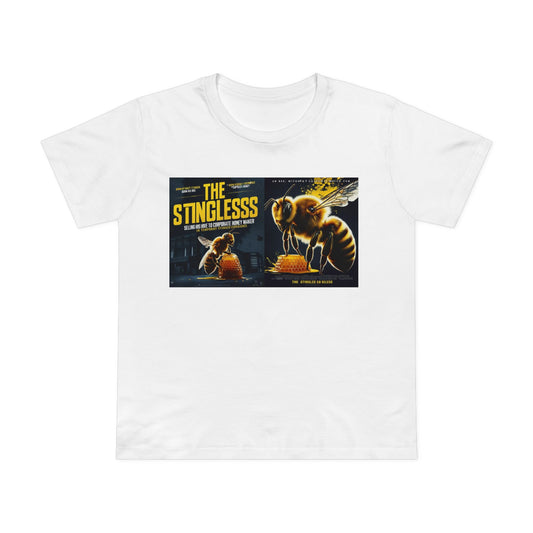 The Stingless Women’s Maple Tee – Fun Retro Design for Bee Lovers