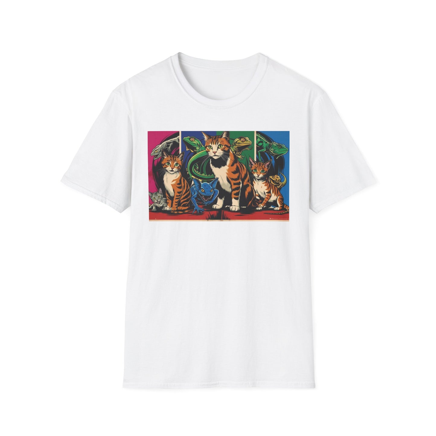 Playful Cat Graphic Unisex T-Shirt – Softstyle Tee for Animal Lovers