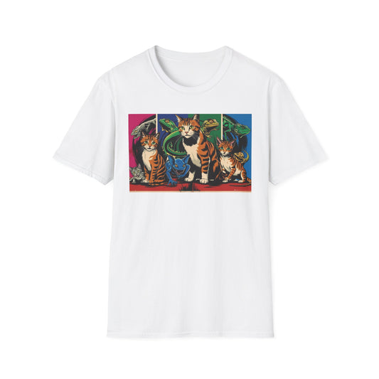 Playful Cat Graphic Unisex T-Shirt – Softstyle Tee for Animal Lovers