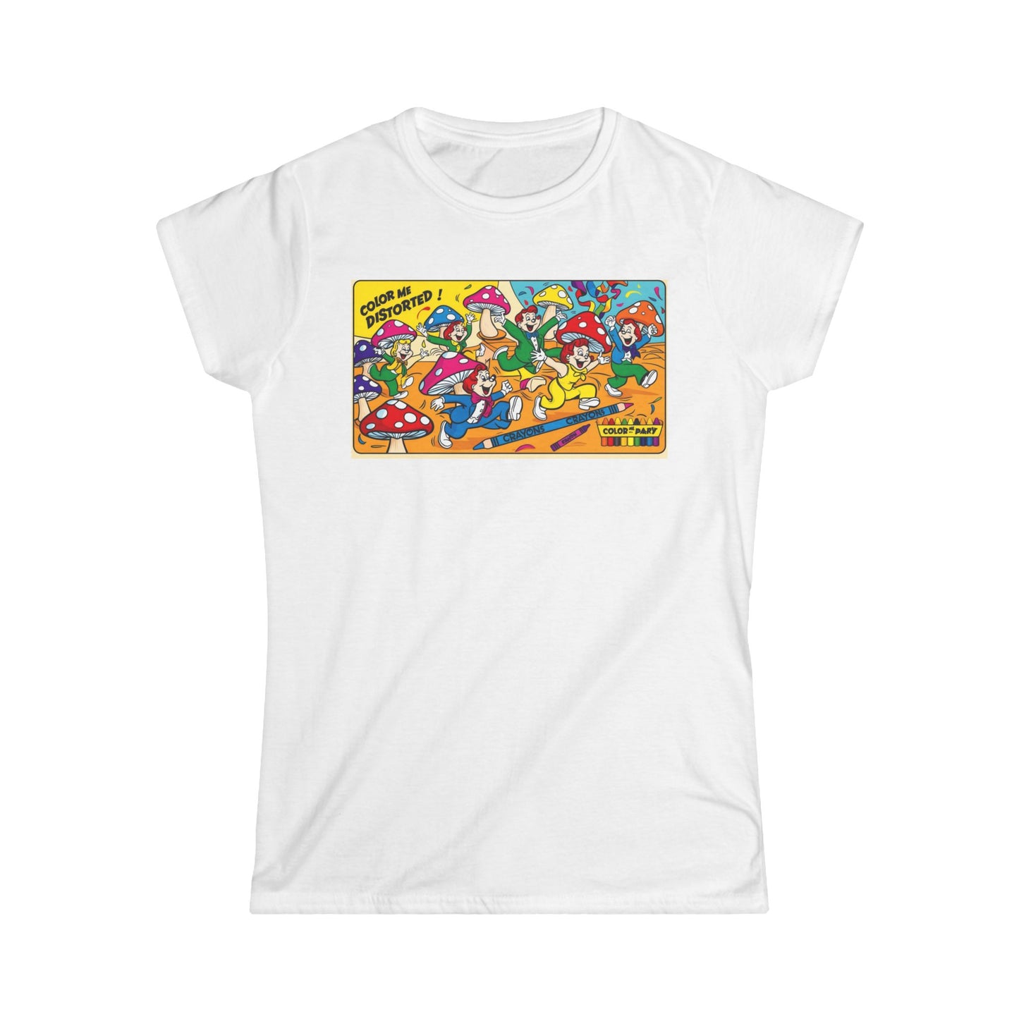 Women's Softstyle Tee Funky Mushroom Rave
