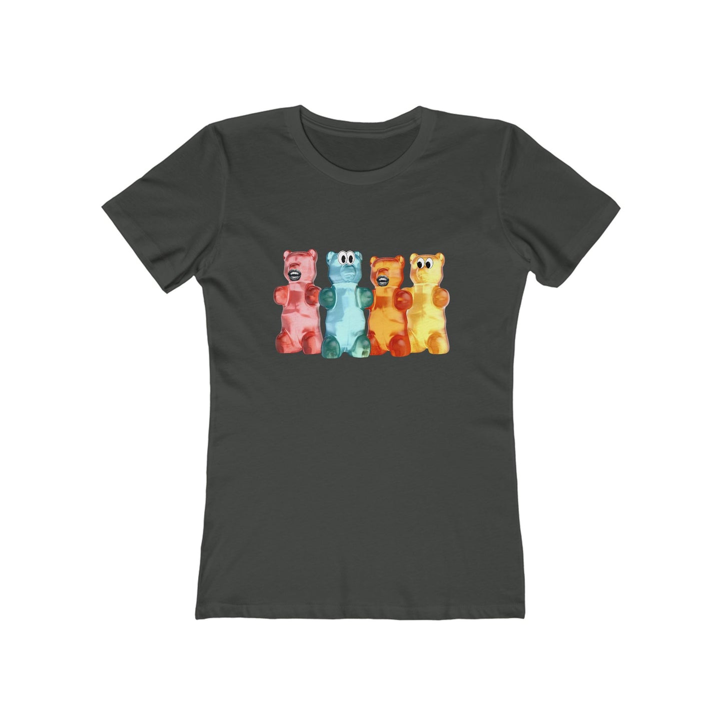 Women's Boyfriend Tee - Scary Gummy Bear Friends