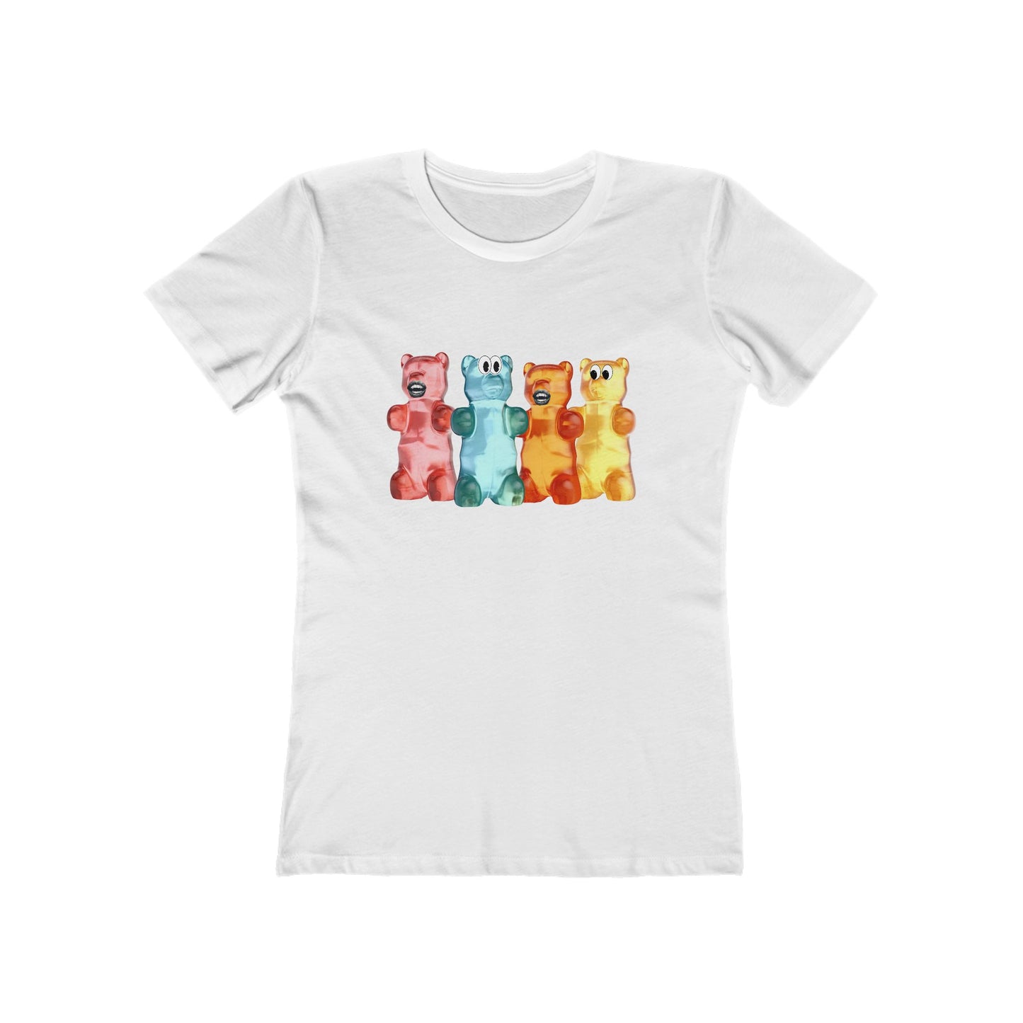 Women's Boyfriend Tee - Scary Gummy Bear Friends