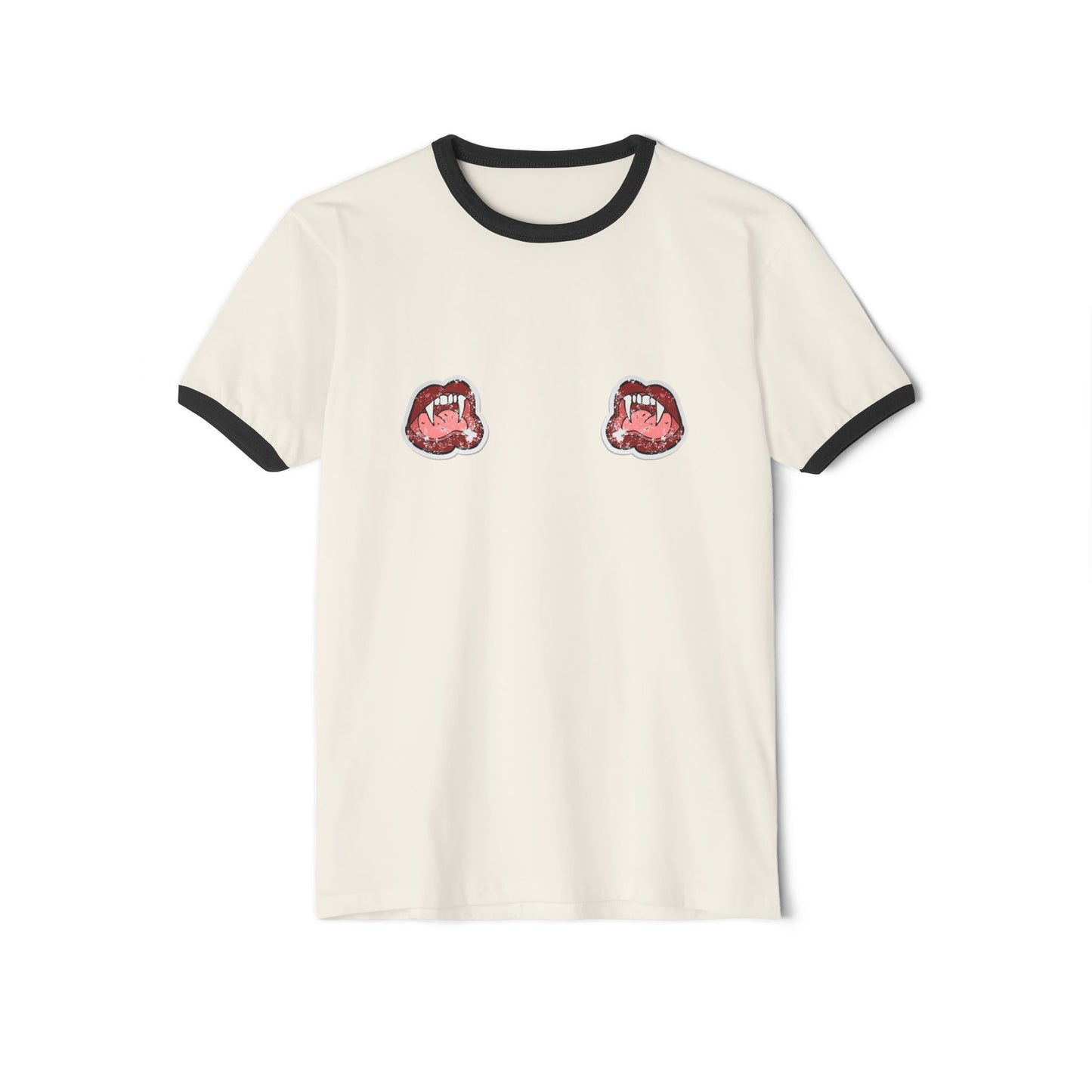 Sexy Lips Unisex Ringer Tee