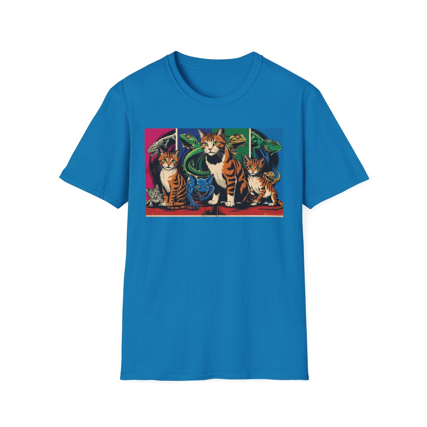 Playful Cat Graphic Unisex T-Shirt – Softstyle Tee for Animal Lovers