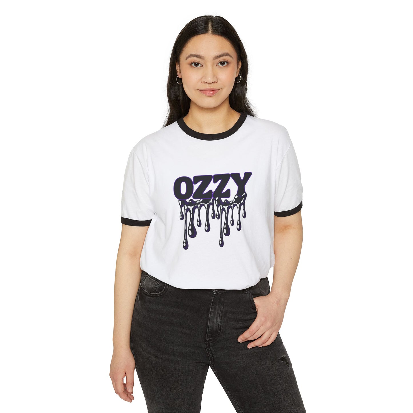 Ozzy-Inspired Unisex Cotton Ringer T-Shirt with Dripping Design, Rock Music Tee, Halloween Costume Shirt, Band Apparel, Gift for Music [...]