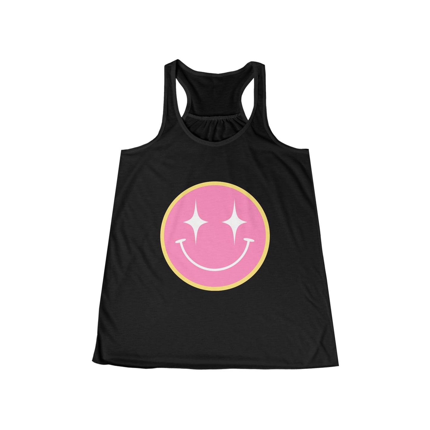 Women's Flowy Smiley Face Racerback Tank