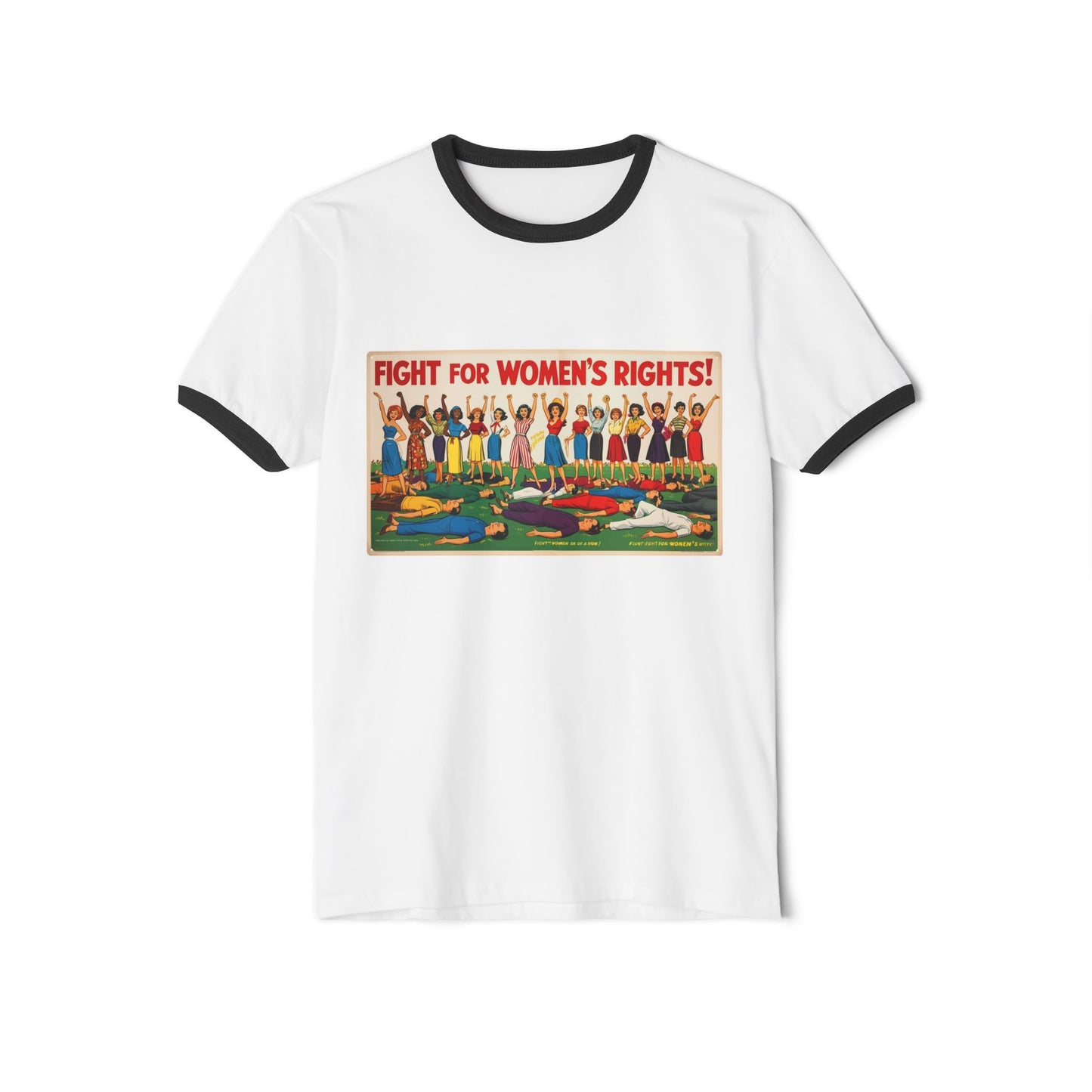 Ringer T-Shirt Fight For All Women's Rights Activist Tee
