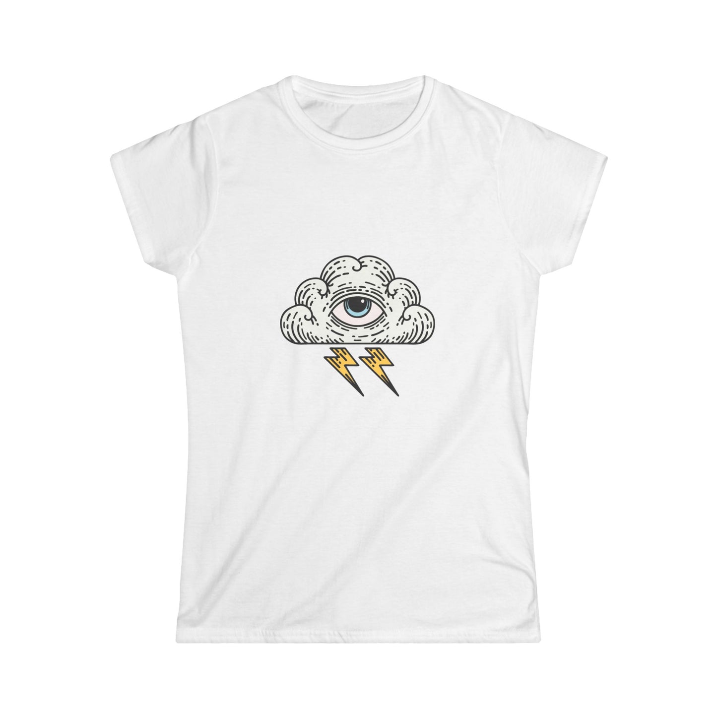 Mystical Eye Women's Softstyle Tee - Graphic T-Shirt, Casual Wear, Unique Gift, Inspirational Art, Weather Theme