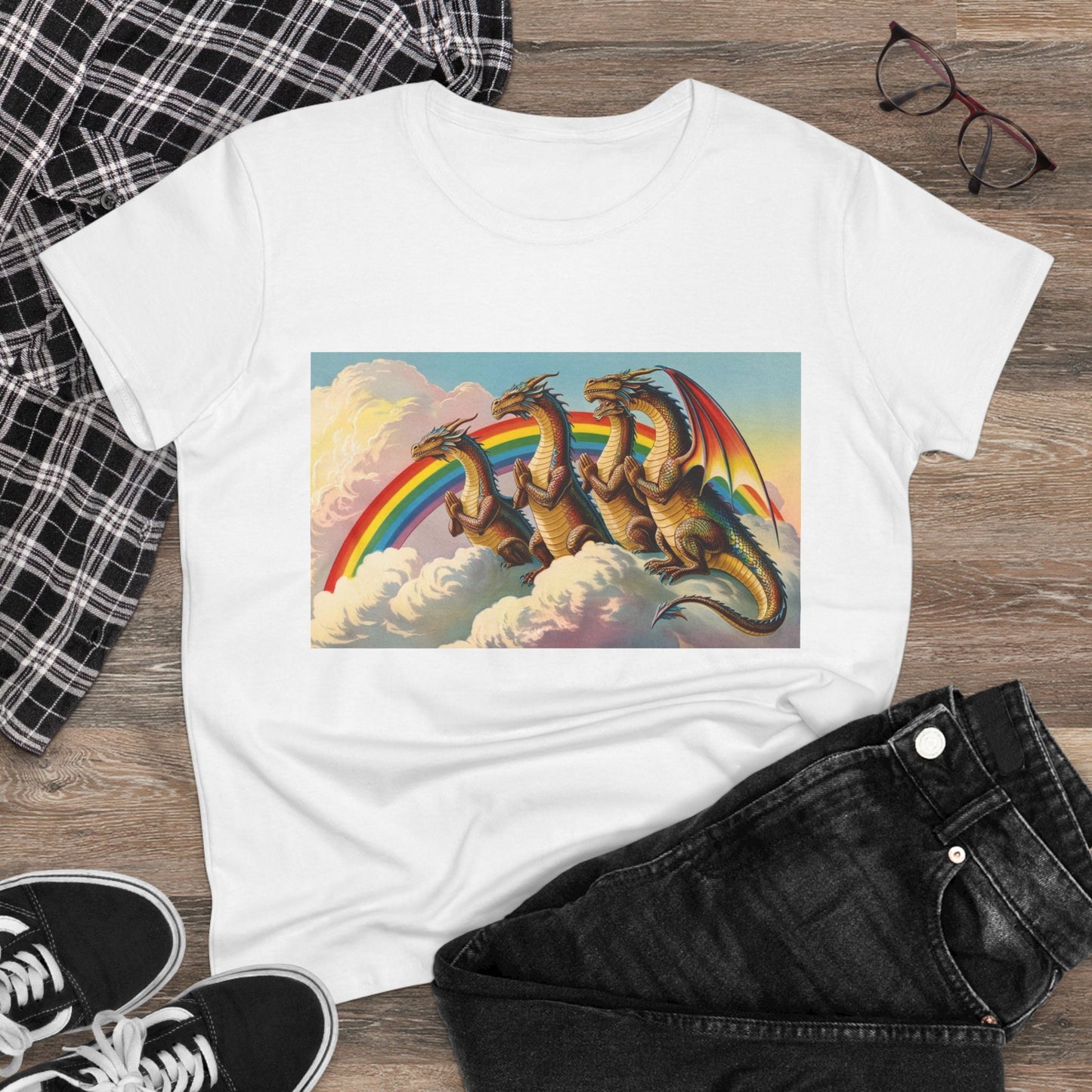 Cotton Tee Dragons Must Pray
