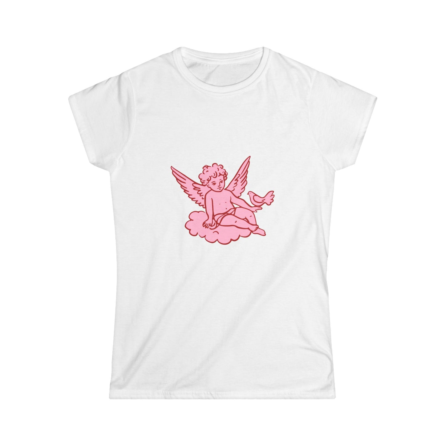 Pink Cherub Graphic Tee — Angel Cupid Design Women’s T-Shirt