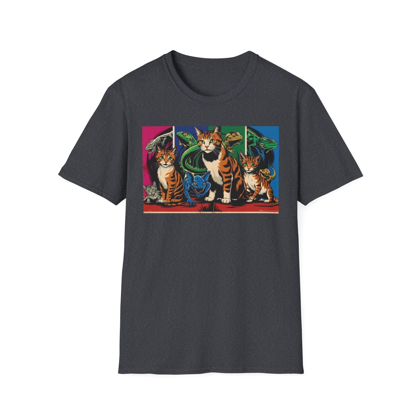 Playful Cat Graphic Unisex T-Shirt – Softstyle Tee for Animal Lovers