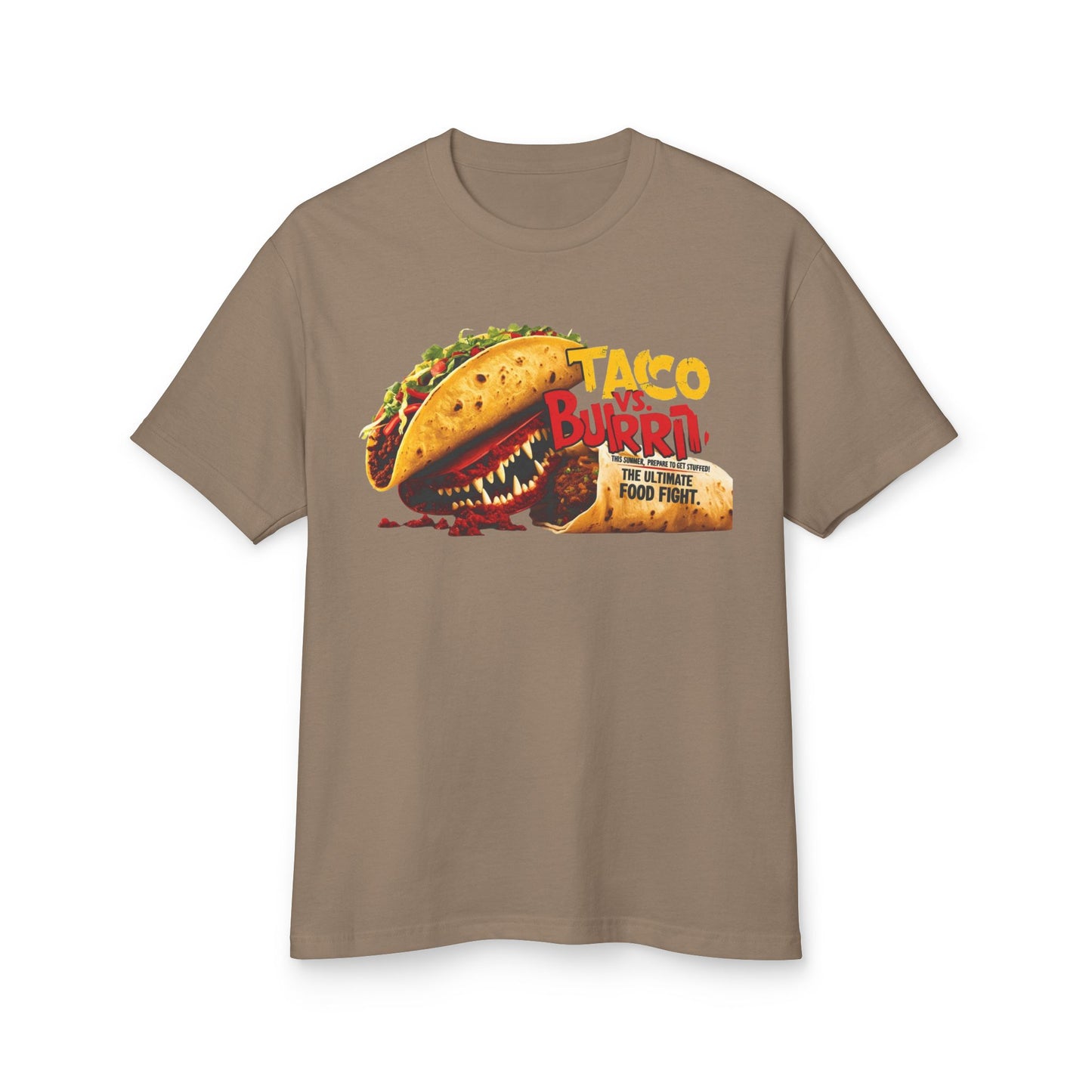 Taco vs Burrito Graphic Tee - Unisex Heavyweight Cotton T-Shirt