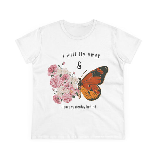 FlyButterWay Women's Midweight Cotton Tee