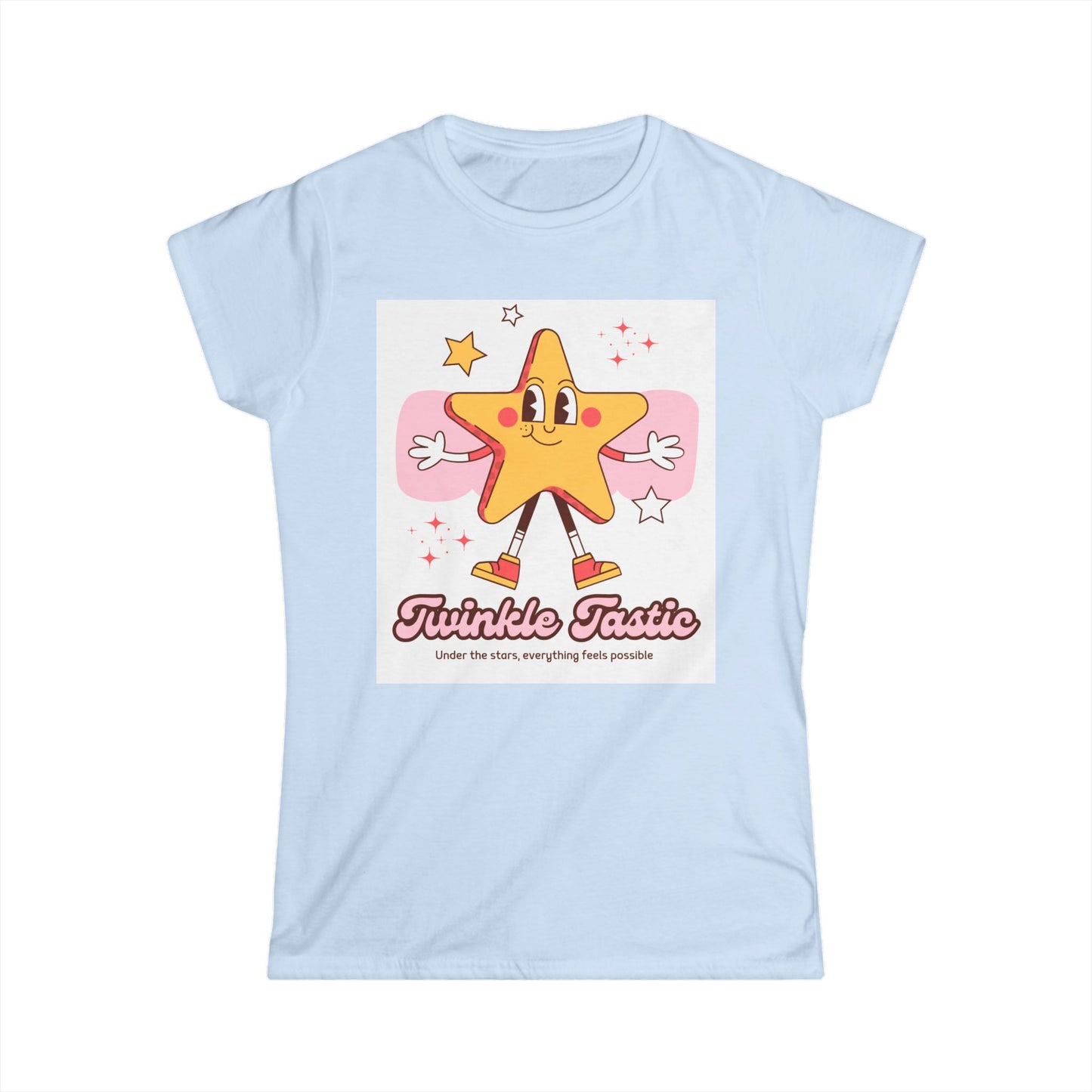 Twinkle Tastic Women's Softstyle Tee - Fun Star Graphic Tee for Everyday Wear