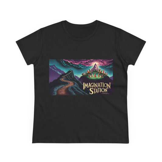Imagination Station Graphic Tee for Women - Midweight Cotton T-Shirt