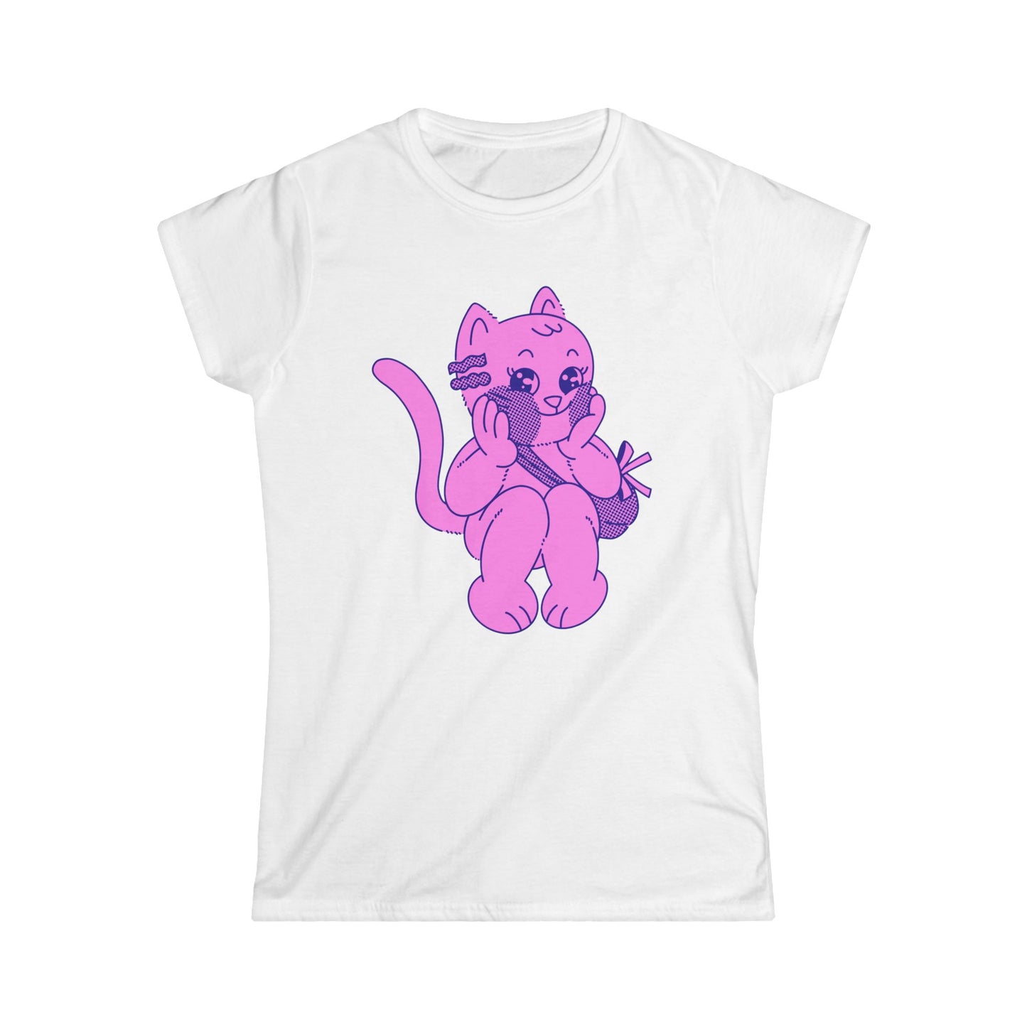 Women's Tee - Blushing Kitty Design
