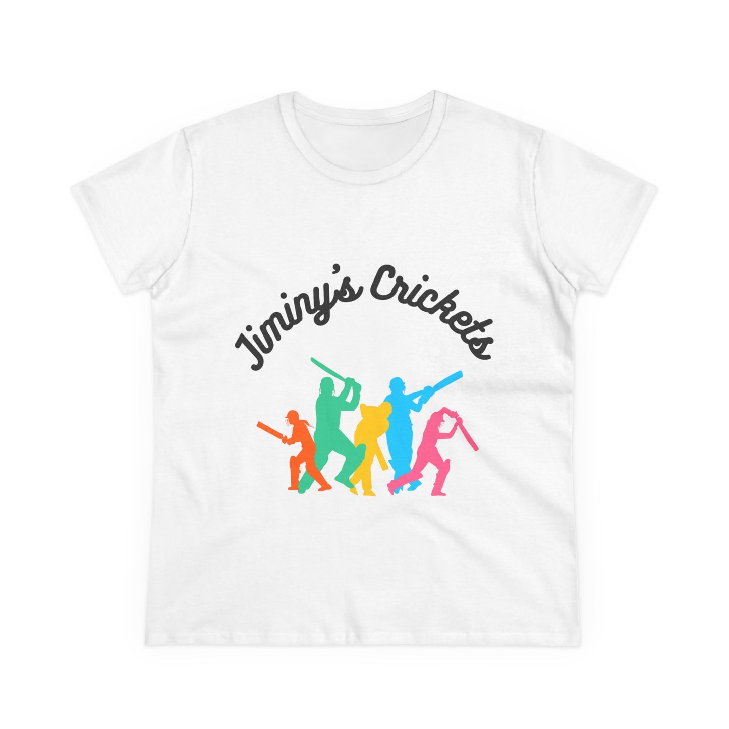 Colorful Jiminys Crickets Women's Midweight Cotton Tee
