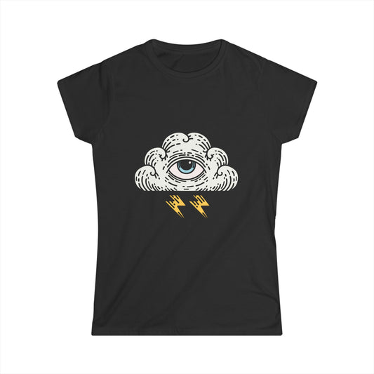 Mystical Eye Women's Softstyle Tee - Graphic T-Shirt, Casual Wear, Unique Gift, Inspirational Art, Weather Theme