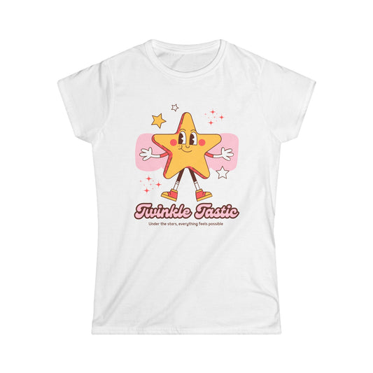 Twinkle Tastic Women's Softstyle Tee - Fun Star Graphic Tee for Everyday Wear