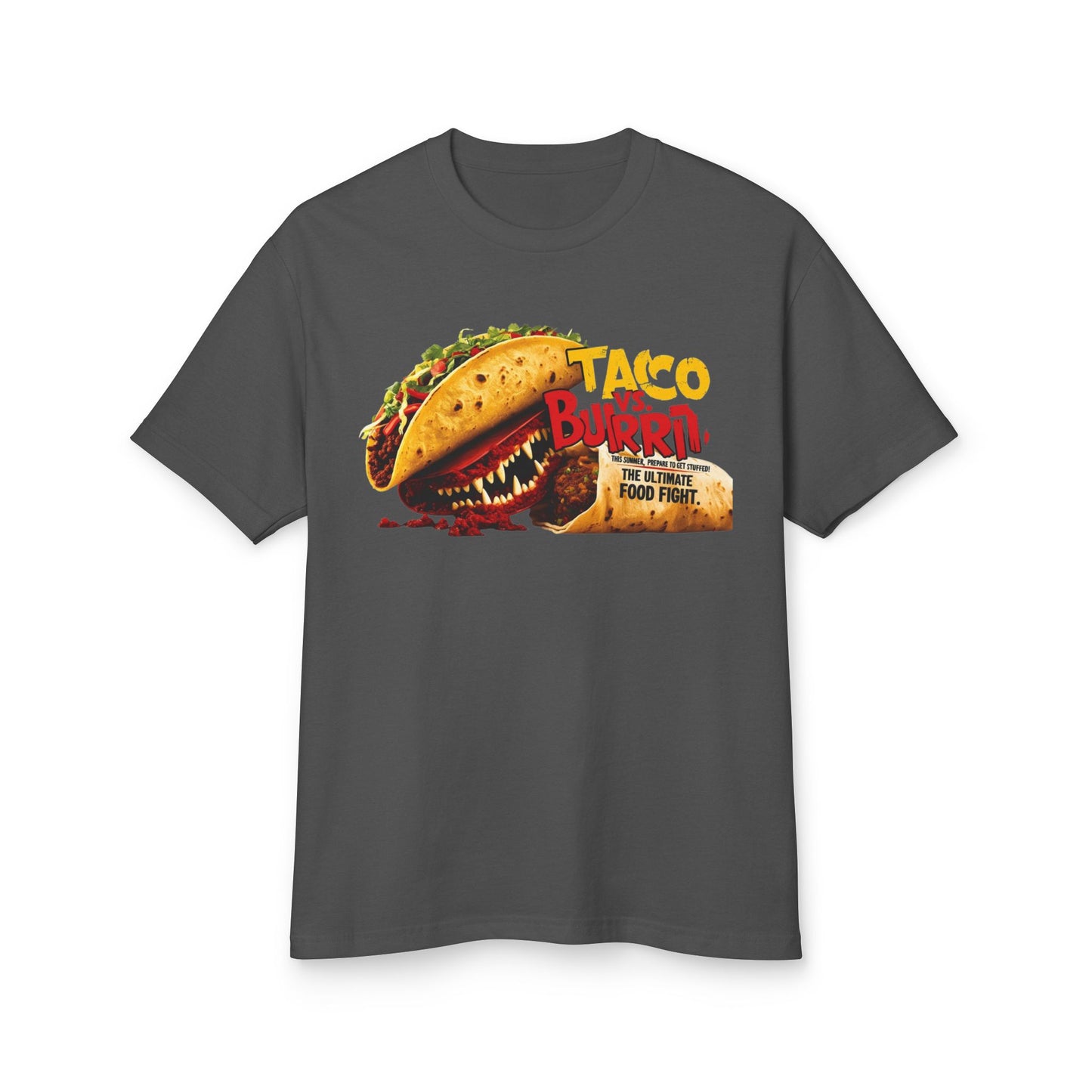 Taco vs Burrito Graphic Tee - Unisex Heavyweight Cotton T-Shirt