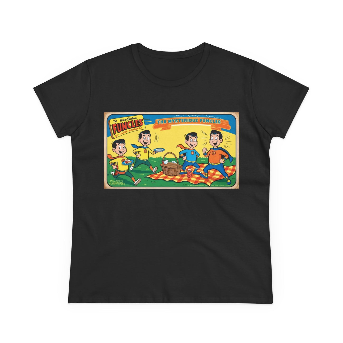 Vintage Funcles Women's Cotton Tee - Retro Graphic Shirt