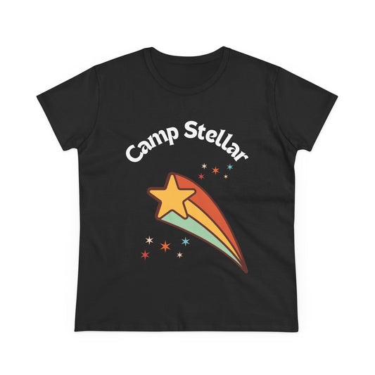 Cozy Camp Stellar Tee: Fun Summer Camp Shirt, Weekend Casual, Outdoor Adventure, Gifts for Campers, Starry Night Design